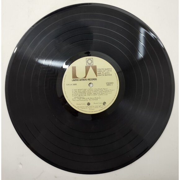 Keath Barrie – Sings of Love & Places (1974) Vinyl LP UA Folk UALA-350G - Picture 7 of 10